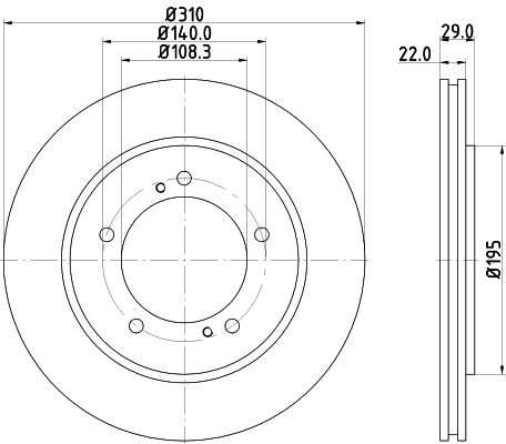 Bremsscheibe Vorderachse Hella Pagid 8DD 355 114-901 von Hella Pagid