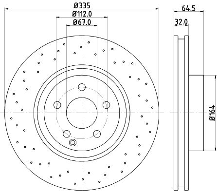 Bremsscheibe Vorderachse Hella Pagid 8DD 355 115-011 von Hella Pagid