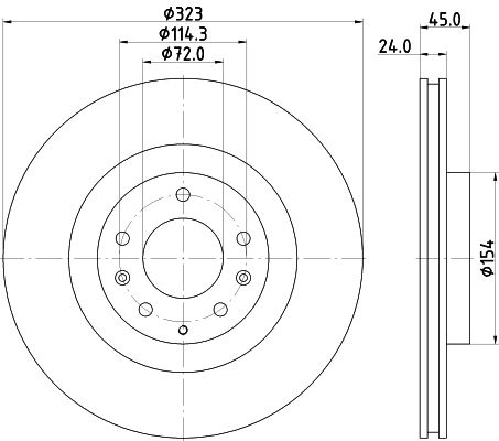 Bremsscheibe Vorderachse Hella Pagid 8DD 355 115-201 von Hella Pagid