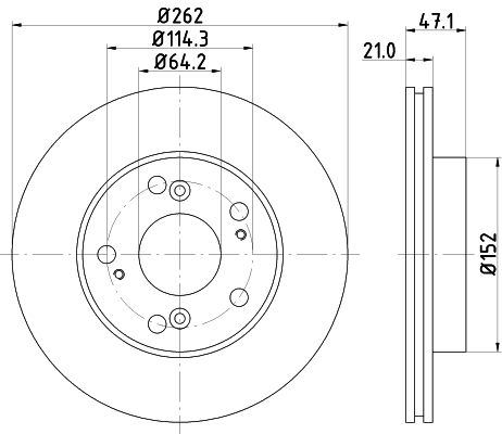 Bremsscheibe Vorderachse Hella Pagid 8DD 355 115-341 von Hella Pagid