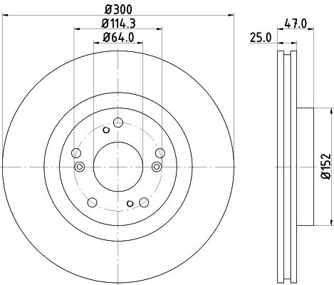 Bremsscheibe Vorderachse Hella Pagid 8DD 355 115-571 von Hella Pagid