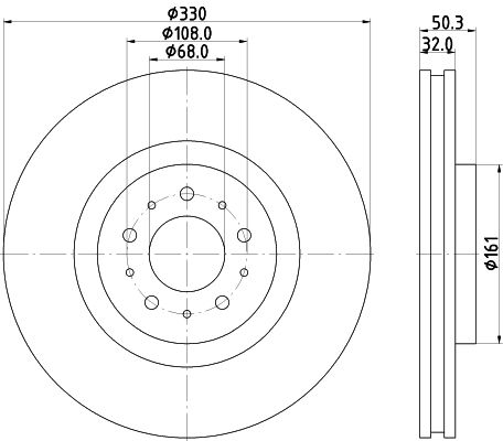 Bremsscheibe Vorderachse Hella Pagid 8DD 355 115-591 von Hella Pagid