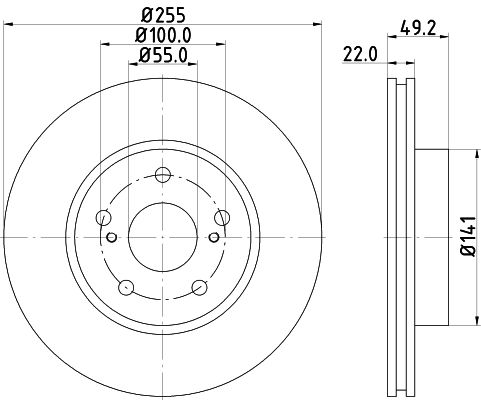 Bremsscheibe Vorderachse Hella Pagid 8DD 355 115-691 von Hella Pagid