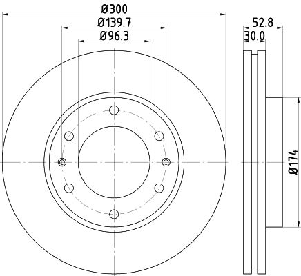 Bremsscheibe Vorderachse Hella Pagid 8DD 355 116-481 von Hella Pagid