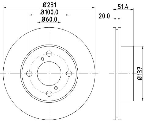 Bremsscheibe Vorderachse Hella Pagid 8DD 355 116-501 von Hella Pagid