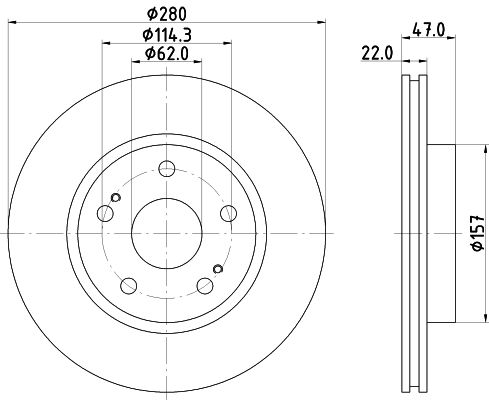 Bremsscheibe Vorderachse Hella Pagid 8DD 355 116-771 von Hella Pagid