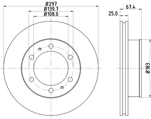 Bremsscheibe Vorderachse Hella Pagid 8DD 355 116-821 von Hella Pagid