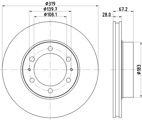 Bremsscheibe Vorderachse Hella Pagid 8DD 355 117-261 von Hella Pagid