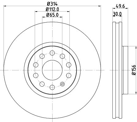 Bremsscheibe Vorderachse Hella Pagid 8DD 355 117-791 von Hella Pagid