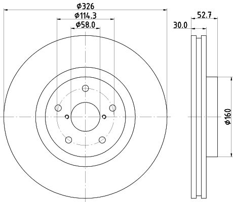 Bremsscheibe Vorderachse Hella Pagid 8DD 355 117-861 von Hella Pagid