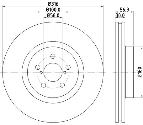 Bremsscheibe Vorderachse Hella Pagid 8DD 355 117-921 von Hella Pagid