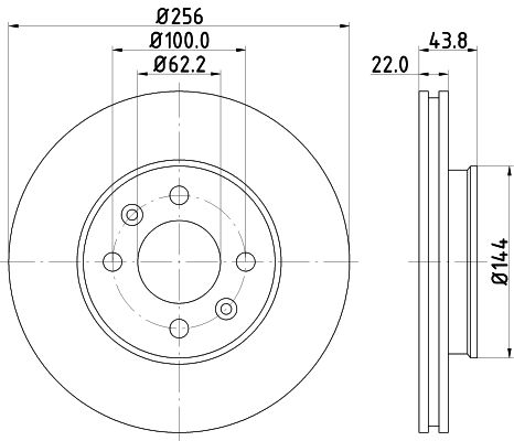 Bremsscheibe Vorderachse Hella Pagid 8DD 355 117-981 von Hella Pagid