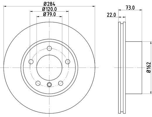 Bremsscheibe Vorderachse Hella Pagid 8DD 355 118-031 von Hella Pagid