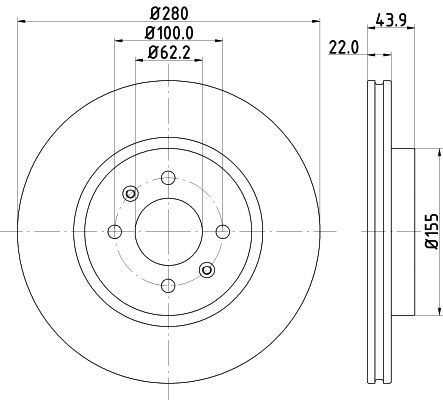 Bremsscheibe Vorderachse Hella Pagid 8DD 355 118-251 von Hella Pagid