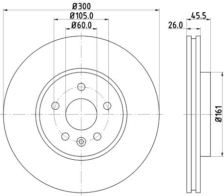 Bremsscheibe Vorderachse Hella Pagid 8DD 355 118-391 von Hella Pagid