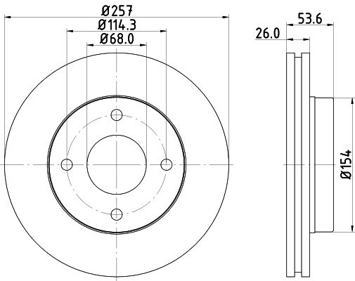 Bremsscheibe Vorderachse Hella Pagid 8DD 355 118-571 von Hella Pagid