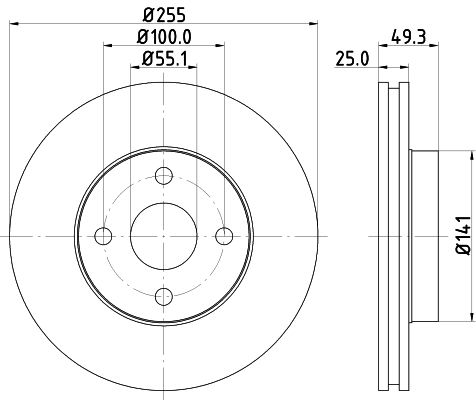 Bremsscheibe Vorderachse Hella Pagid 8DD 355 118-621 von Hella Pagid