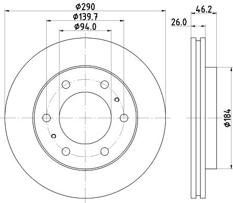 Bremsscheibe Vorderachse Hella Pagid 8DD 355 118-631 von Hella Pagid