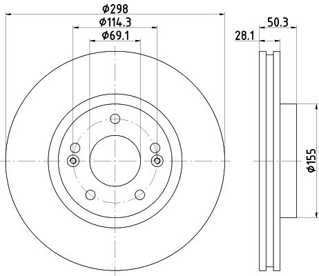 Bremsscheibe Vorderachse Hella Pagid 8DD 355 119-251 von Hella Pagid