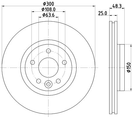 Bremsscheibe Vorderachse Hella Pagid 8DD 355 119-511 von Hella Pagid