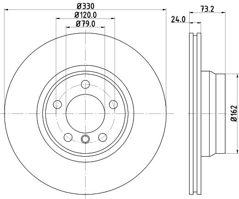 Bremsscheibe Vorderachse Hella Pagid 8DD 355 119-561 von Hella Pagid