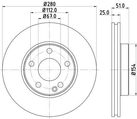 Bremsscheibe Vorderachse Hella Pagid 8DD 355 119-601 von Hella Pagid