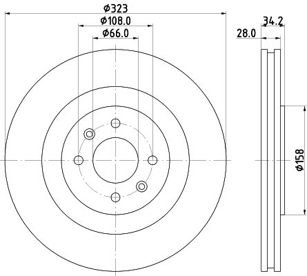 Bremsscheibe Vorderachse Hella Pagid 8DD 355 120-401 von Hella Pagid