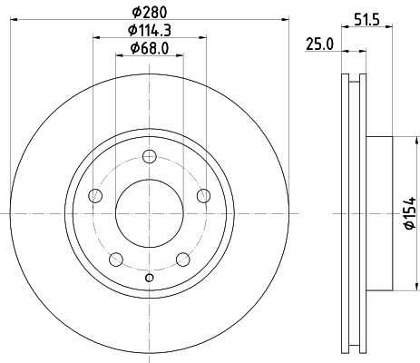 Bremsscheibe Vorderachse Hella Pagid 8DD 355 120-441 von Hella Pagid