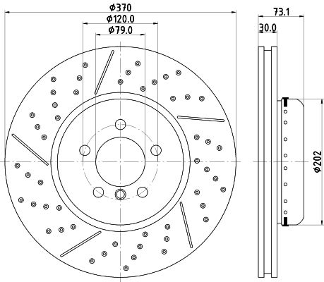 Bremsscheibe Vorderachse Hella Pagid 8DD 355 120-771 von Hella Pagid