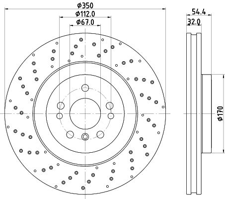 Bremsscheibe Vorderachse Hella Pagid 8DD 355 122-541 von Hella Pagid