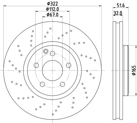 Bremsscheibe Vorderachse Hella Pagid 8DD 355 122-911 von Hella Pagid