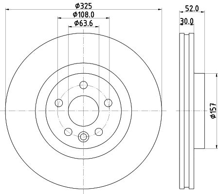 Bremsscheibe Vorderachse Hella Pagid 8DD 355 123-111 von Hella Pagid