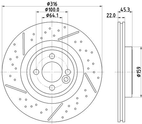 Bremsscheibe Vorderachse Hella Pagid 8DD 355 123-471 von Hella Pagid