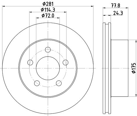 Bremsscheibe Vorderachse Hella Pagid 8DD 355 125-371 von Hella Pagid