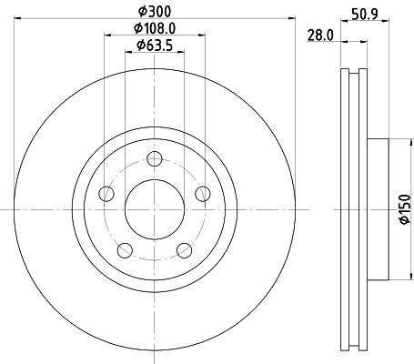 Bremsscheibe Vorderachse Hella Pagid 8DD 355 125-511 von Hella Pagid