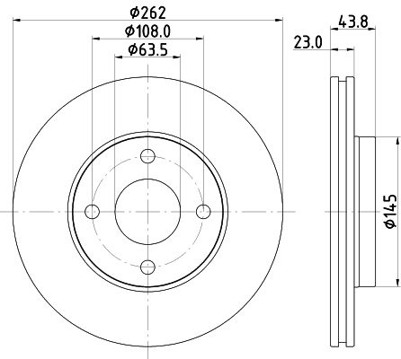 Bremsscheibe Vorderachse Hella Pagid 8DD 355 126-601 von Hella Pagid