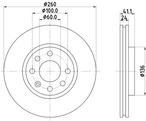 Bremsscheibe Vorderachse Hella Pagid 8DD 355 127-731 von Hella Pagid