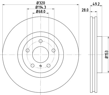 Bremsscheibe Vorderachse Hella Pagid 8DD 355 128-771 von Hella Pagid