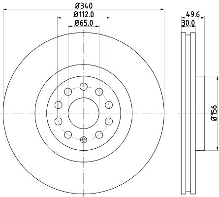 Bremsscheibe Vorderachse Hella Pagid 8DD 355 129-241 von Hella Pagid