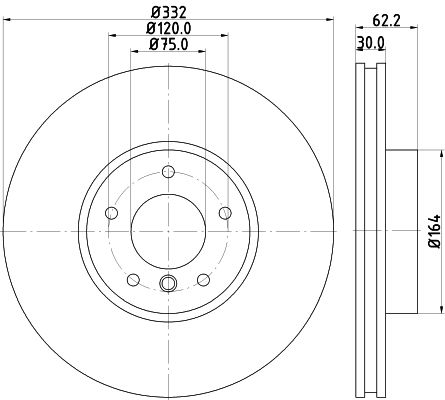 Bremsscheibe Vorderachse Hella Pagid 8DD 355 129-291 von Hella Pagid