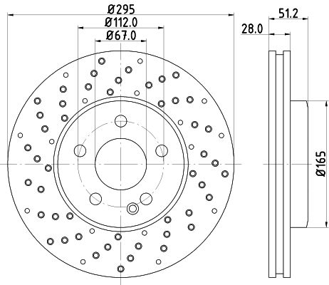 Bremsscheibe Vorderachse Hella Pagid 8DD 355 129-681 von Hella Pagid