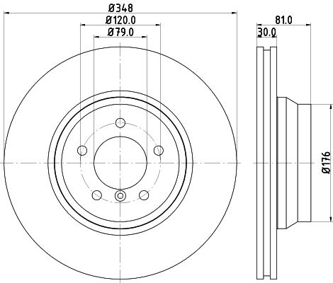 Bremsscheibe Vorderachse Hella Pagid 8DD 355 129-781 von Hella Pagid