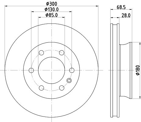 Bremsscheibe Vorderachse Hella Pagid 8DD 355 131-891 von Hella Pagid