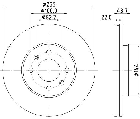 Bremsscheibe Vorderachse Hella Pagid 8DD 355 132-081 von Hella Pagid