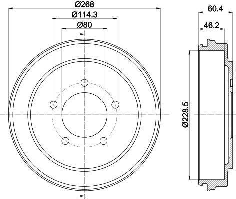 Bremstrommel Hinterachse Hella Pagid 8DT 355 301-921 von Hella Pagid