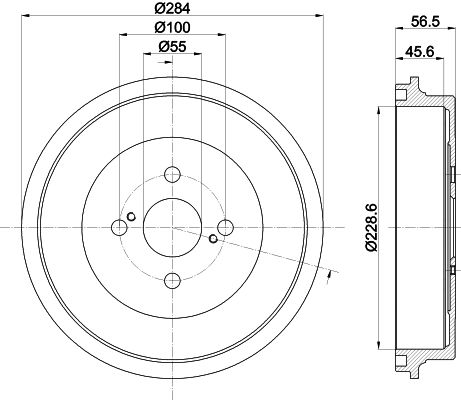 Bremstrommel Hinterachse Hella Pagid 8DT 355 302-711 von Hella Pagid