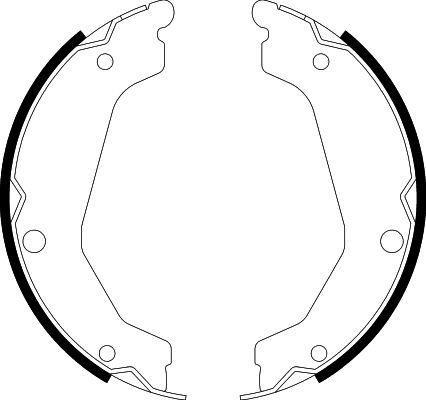 Bremsbackensatz, Feststellbremse Hinterachse Hella 8DA 355 050-051 von Hella