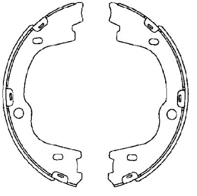 Bremsbackensatz, Feststellbremse Hinterachse Hella 8DA 355 050-271 von Hella