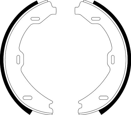 Bremsbackensatz, Feststellbremse Hinterachse Hella 8DA 355 050-491 von Hella