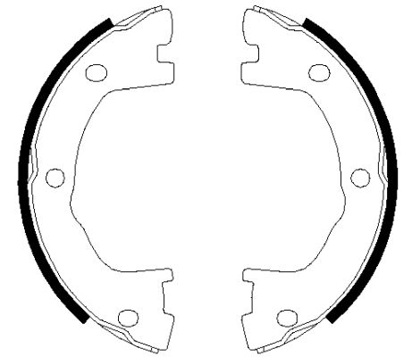 Bremsbackensatz, Feststellbremse Hinterachse Hella 8DA 355 050-501 von Hella